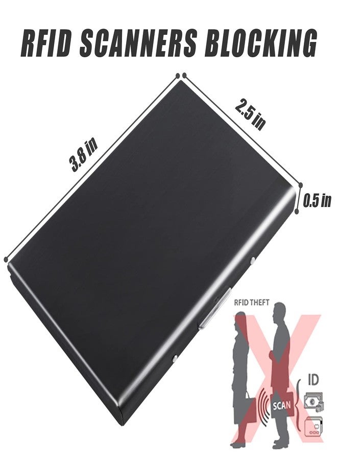 HAPTIME Ultra Thin Stainless Steel Credit Card Wallet RFID Blocking Slim Metal Business Card Case Holder for Travel and Work, Men & Women, Great as a Gift for Your Family or Friends (Black) - Image 5